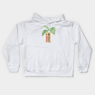 Pothos in a Boss Can Kids Hoodie